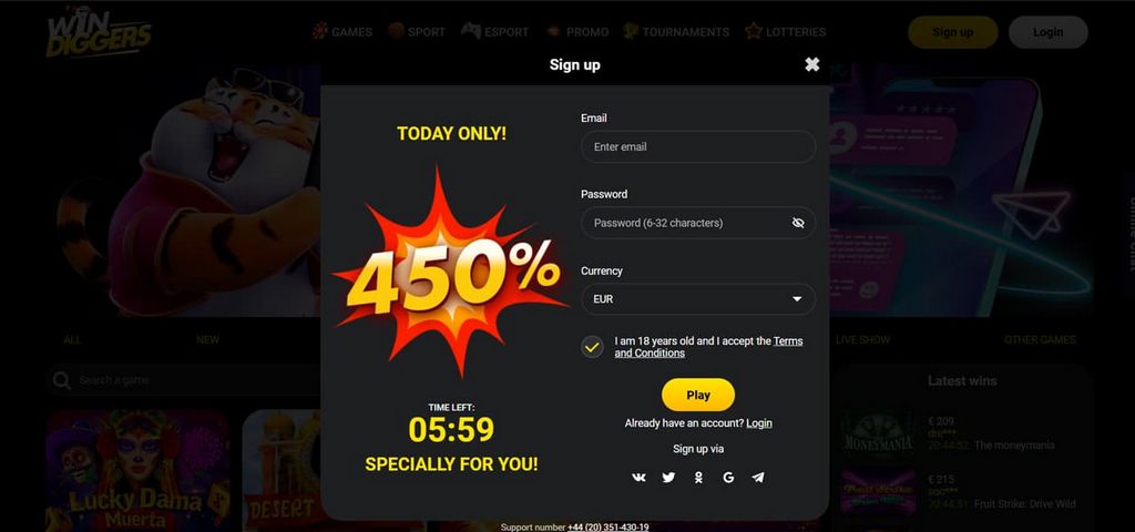 Sports Betting at Win Diggers